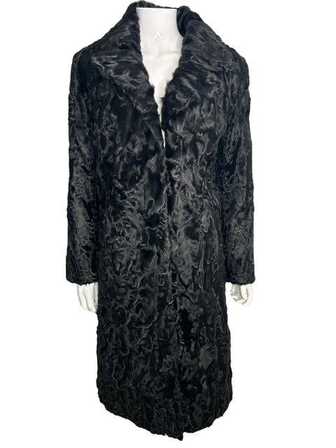 Black Long Fur Coat 016
