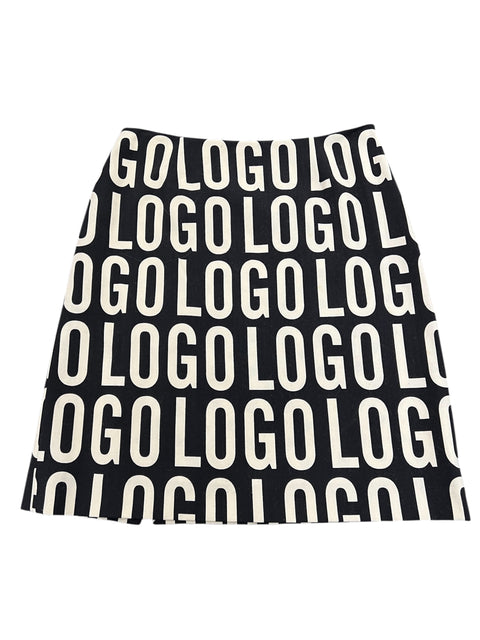 Moschino Black and White Logo Skirt