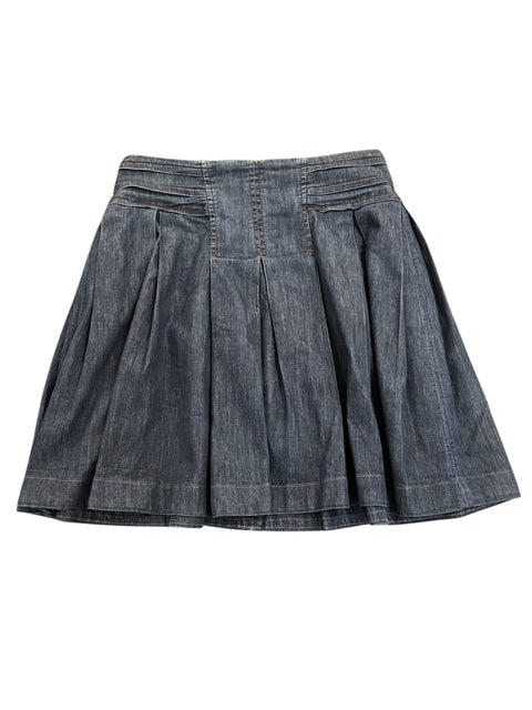 Motivi Jeans Blue Jean Pleat Skirt