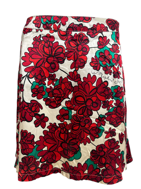 Moschino Jeans Red Flowers Skirt