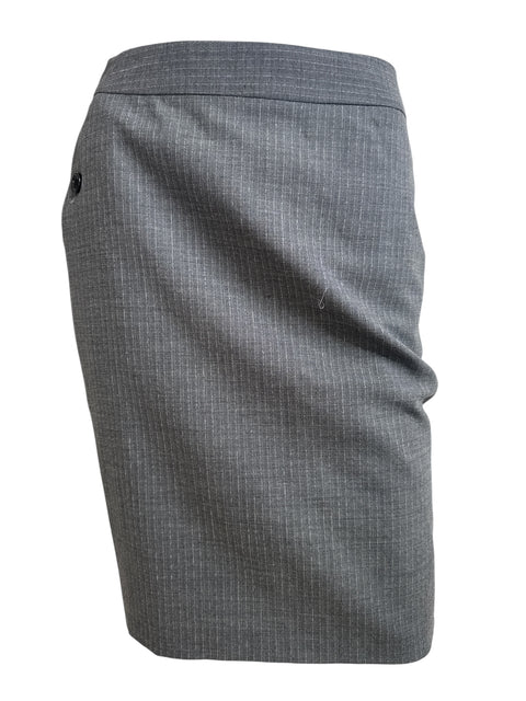 Moschino Grey Micro Check Mid Skirt