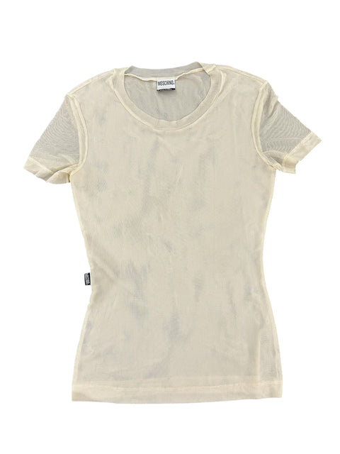 Moschino Light Beige Mesh T-Shirt