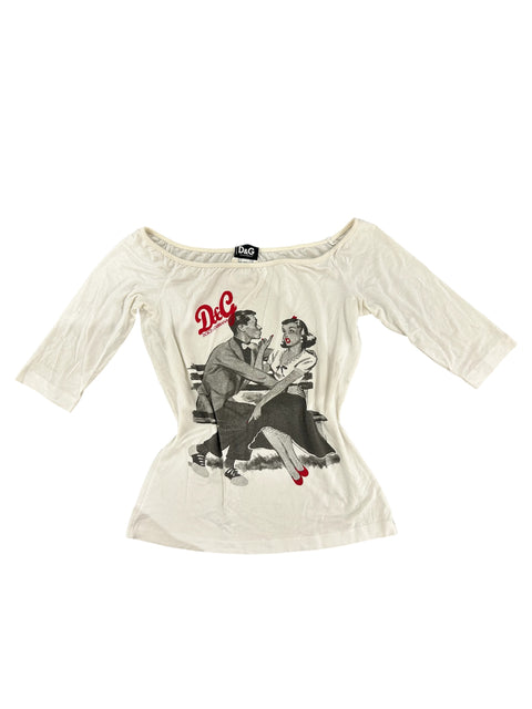 Dolce&Gabbana White Mid Sleeve T shirt