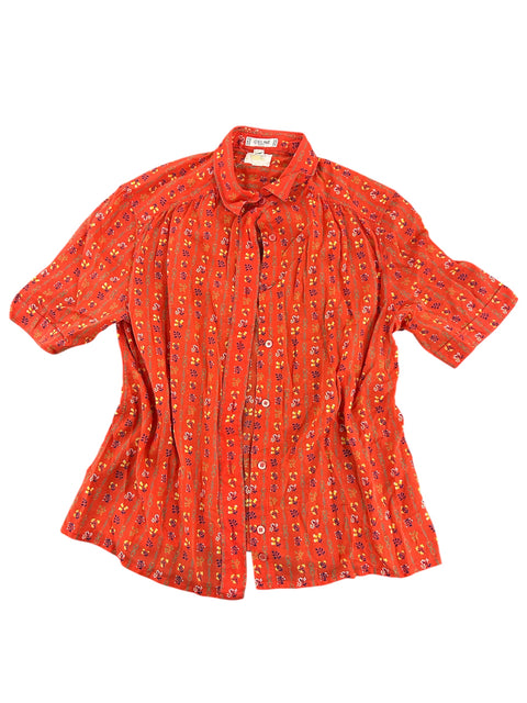 Celine Orange Print Shirt
