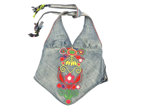 Miss Sixty Jean Backless Top