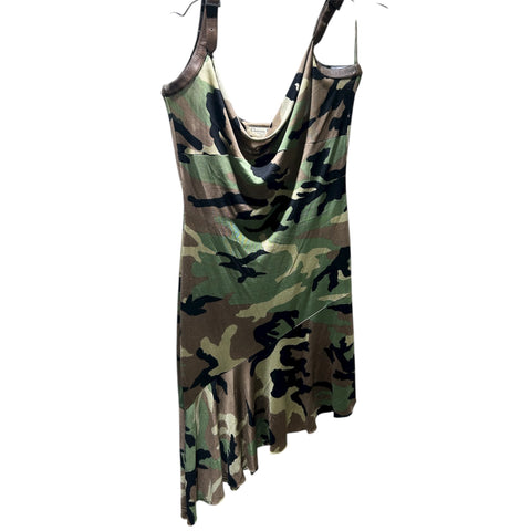Christian Dior Camo Silk Dress By John Galliano 2001