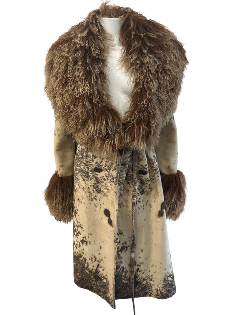 Roberto Cavalli Wool&Mongolian Fur Coat