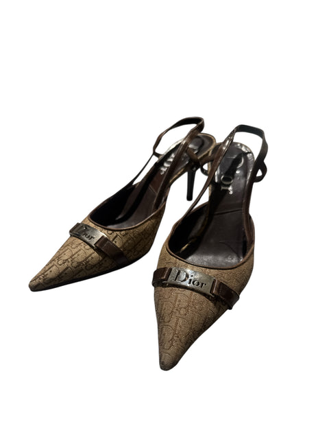 Dior Monogram Brown Heels