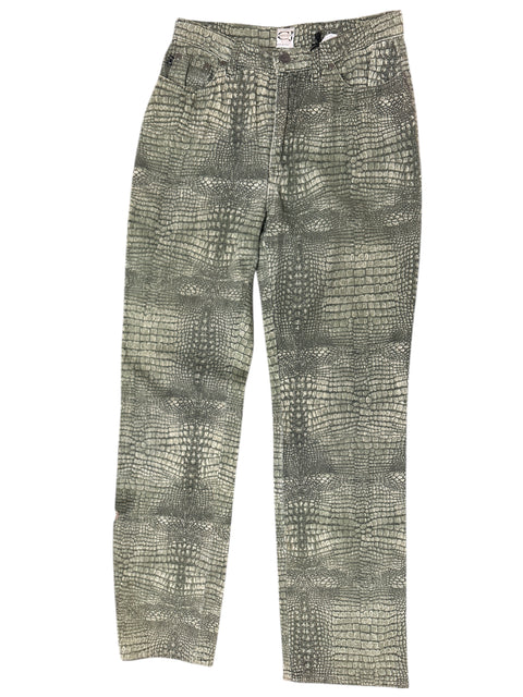 Roberto Cavalli Croco Print Jeans