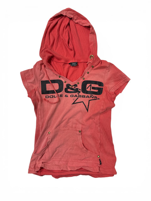 Dolce&Gabbana Hooded Red Top