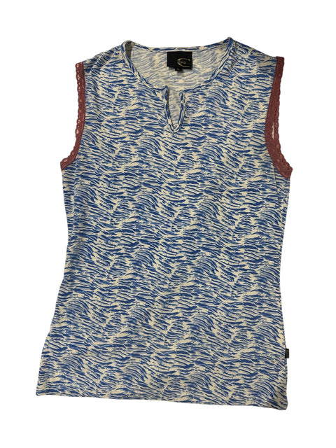 Just Cavalli Blue Print Top