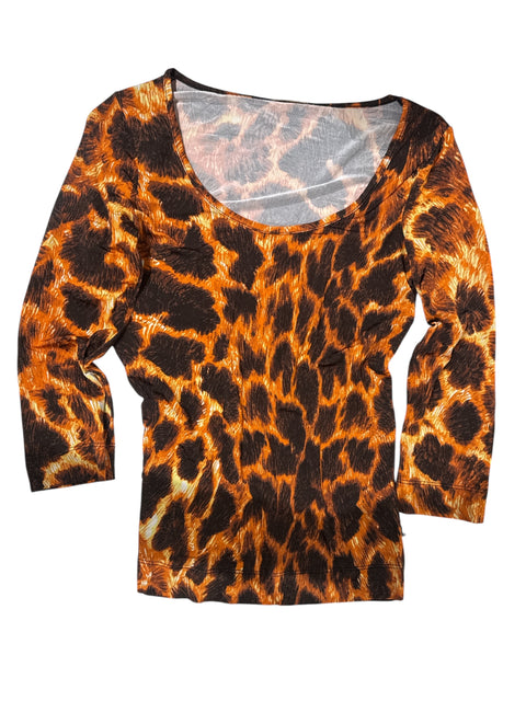 Just Cavalli Giraffe Mid Sleeves Top