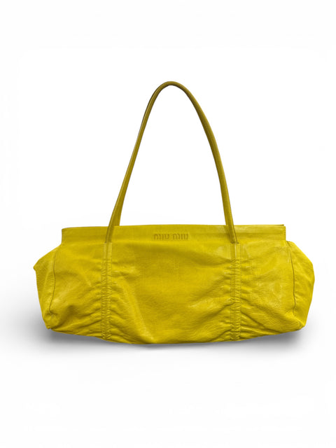 Miu Miu Archive Yellow Leather Shoulder Bag