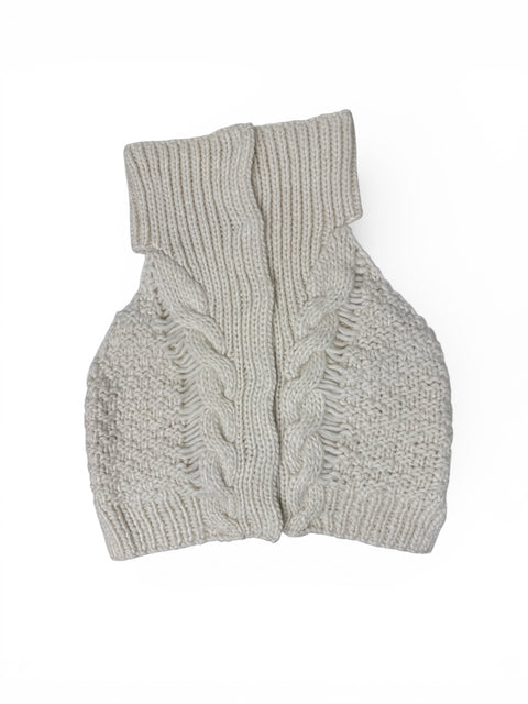Sisley Wool Sleeveless Knit Cardigan