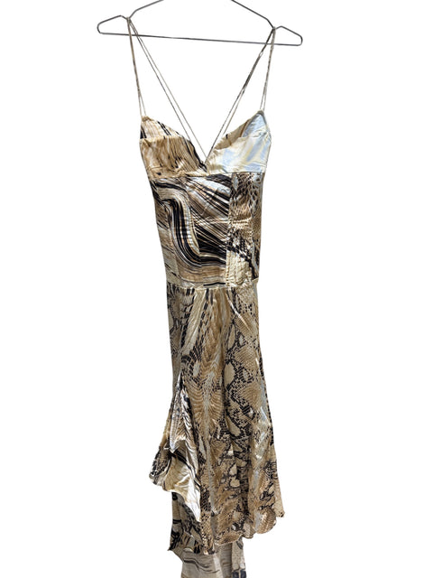 Just Cavalli Snake Print Satin Dress