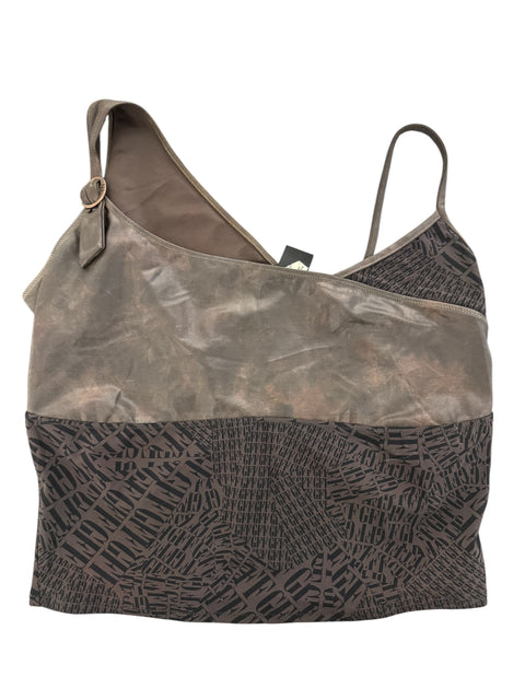 GianFranco Ferre Brown Double Matter Top