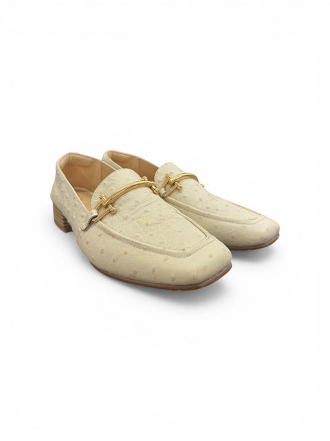 Mocassin Cuir Autruche T.39