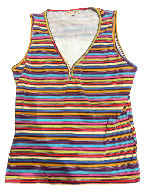 Bluoltre Multi Colors Stripes Tank Top