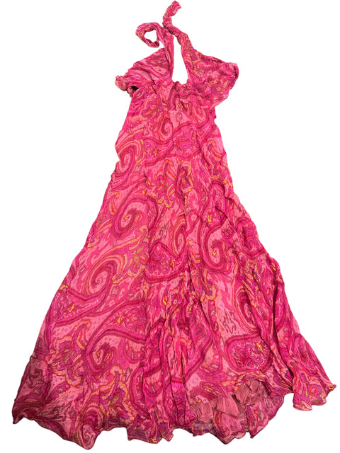 Ethic Pink Silk Chiffon Dress