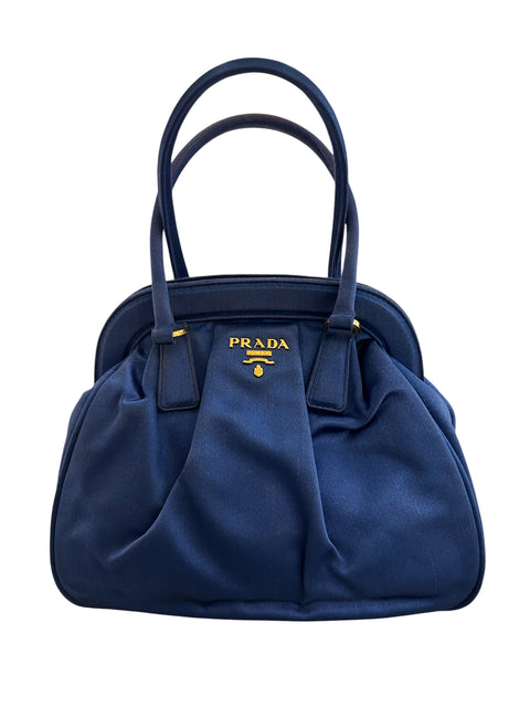 Prada Sapphire Satin Hand Bag