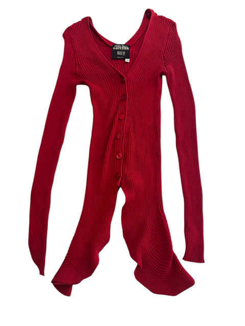 JPG Red Wool Long Top