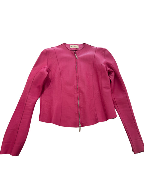 Blumarine Pink Leather Jacket
