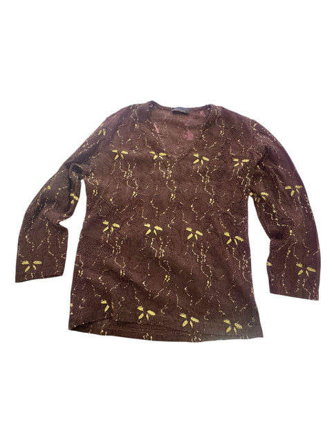 Christian Lacroix Brown Lace Top
