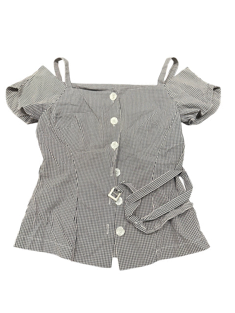Nara Camicie Black/White Vichy TOp