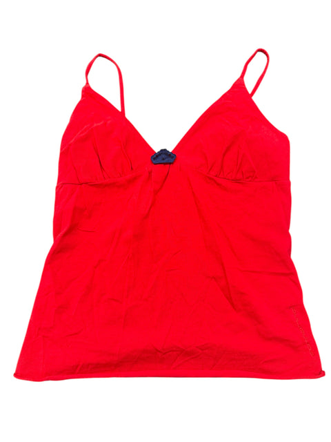 Fornarina Red Blue Crown Detail Tank Top