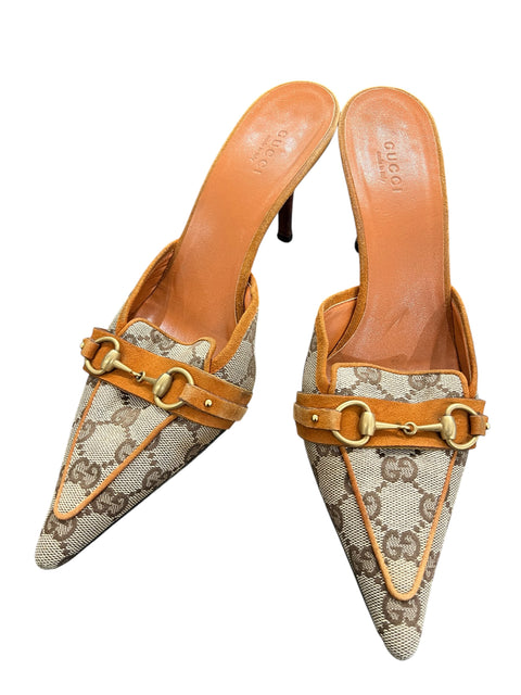 Gucci Camel Horse Bit Mules
