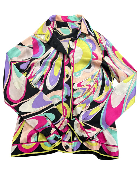 Emilio Pucci Multi Color Satin Shirt