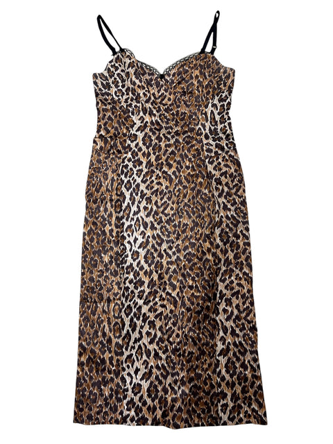 Dolce & Gabbana Leo Print Black Lace Dress