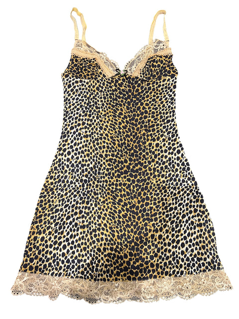 Dolce & Gabbana Leopard Beige Lace Dress