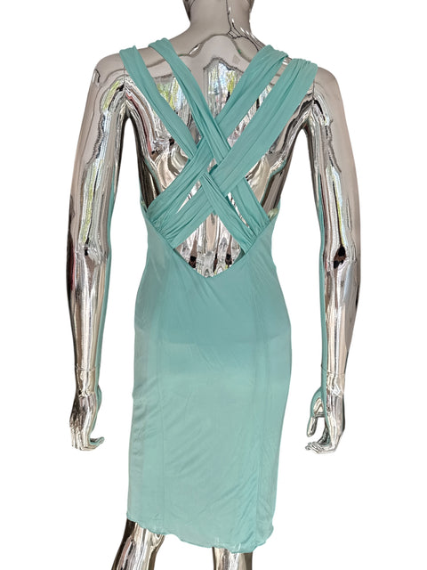 Exte Teal Cross Back Dress