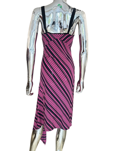 Richmond Pink & Black Assymetrical Dress