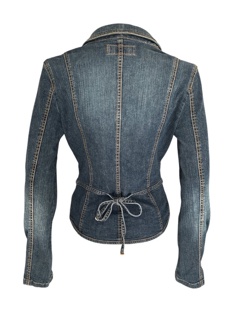Moschino Jeans Corsetted Denim Jacket