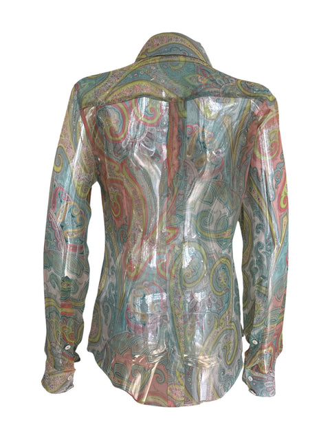 Dolce & Gabbana Paisley Print Silk Blouse