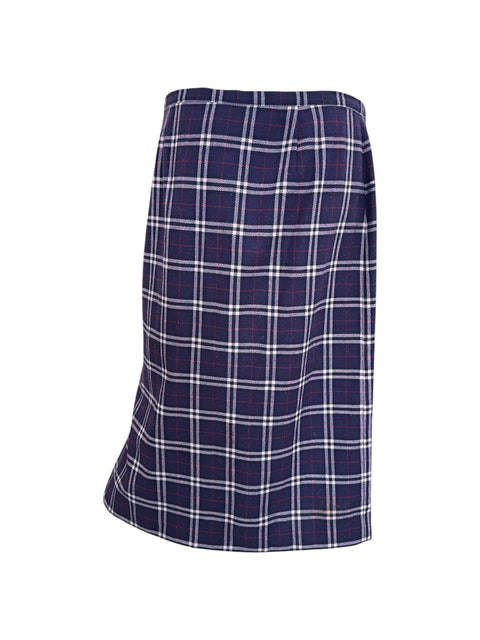 D&G Purple Plaid Wool Skirt