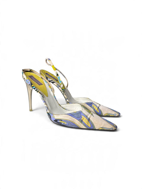 Emilio Pucci Purple Print Heels