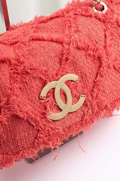 Chanel Large Nature Red Flap 2009 Bag