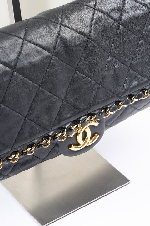 Chanel Black Lambskin Gold Chain Bag