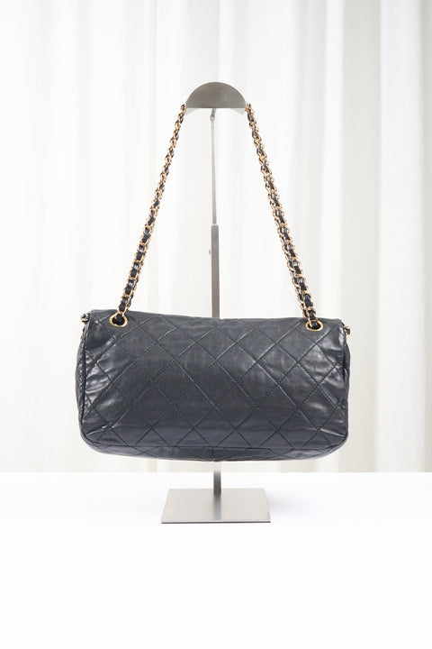 Chanel Black Lambskin Gold Chain Bag