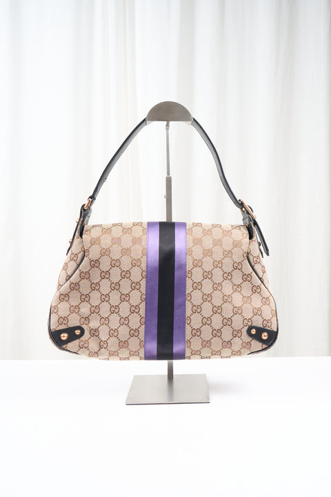Gucci Mono Purple Horsebit Bag
