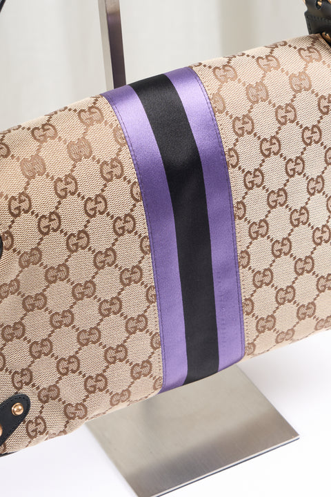 Gucci Mono Purple Horsebit Bag