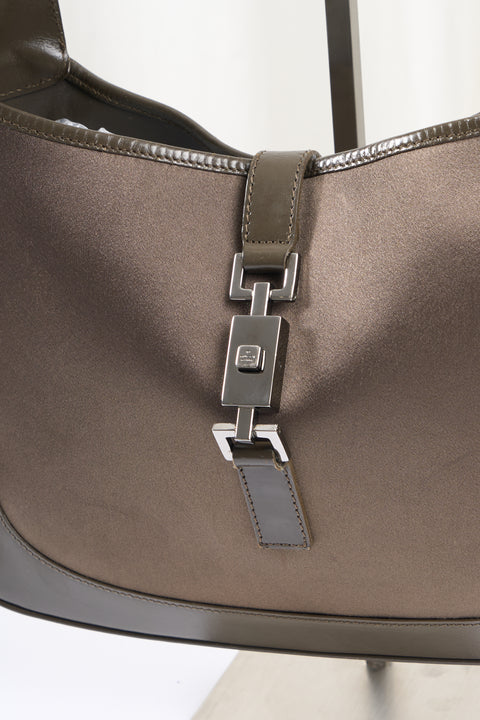 Gucci Jackie Brown Clay Satin Bag