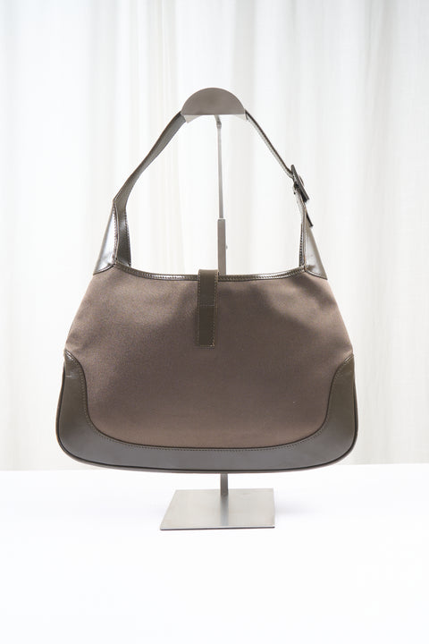 Gucci Jackie Brown Clay Satin Bag