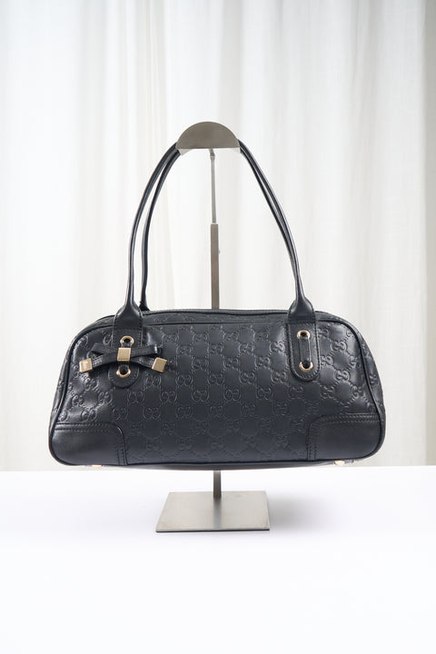 Gucci Black Leather GG Bag