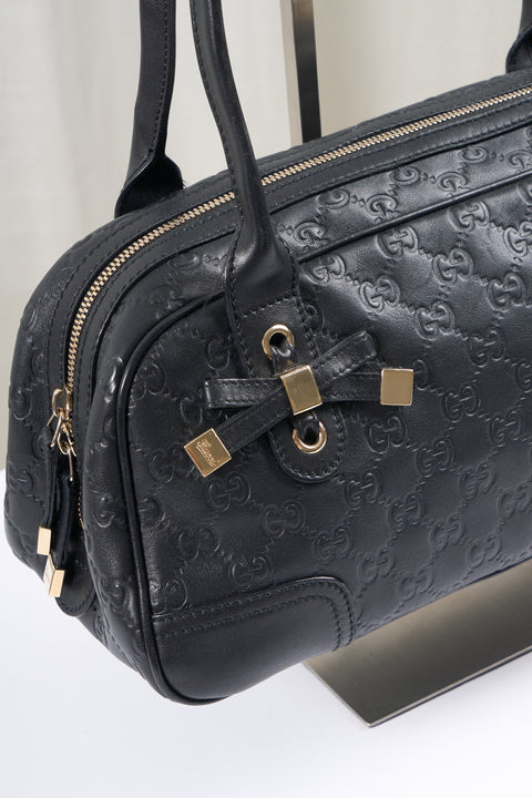 Gucci Black Leather GG Bag
