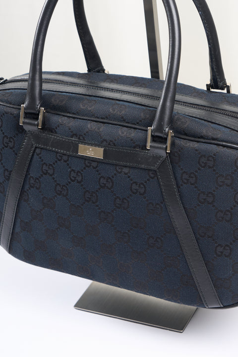 Gucci GG Canvas Bag Black Silver