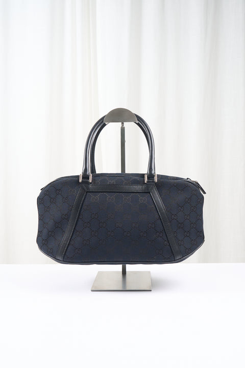 Gucci GG Canvas Bag Black Silver